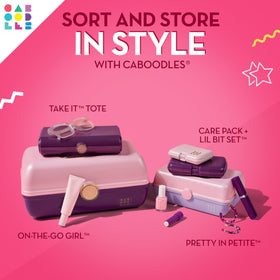 Caboodles On-The-Go Girl Makeup Box showing secure latch