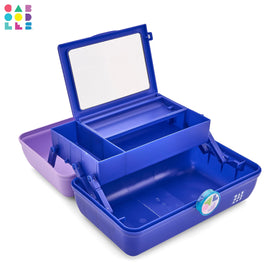 Caboodles On-The-Go Girl Makeup Box side view with secure latch