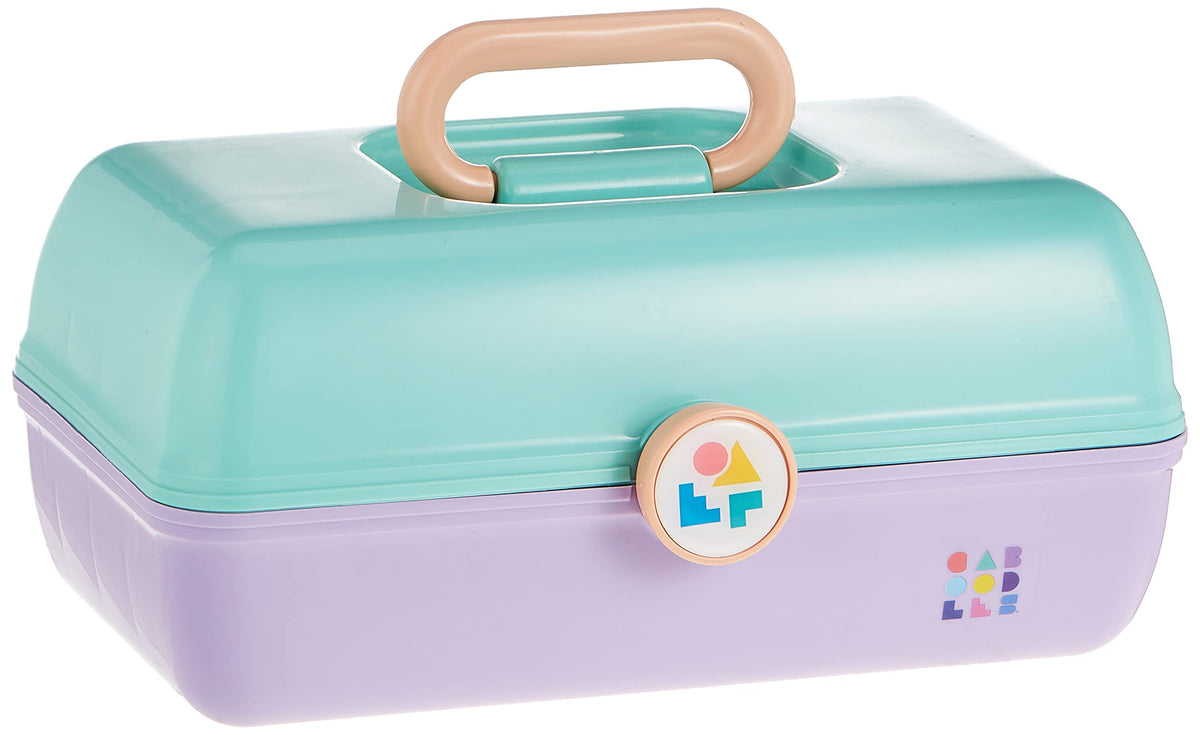 Caboodles On-The-Go Girl Makeup Box side view with secure latch