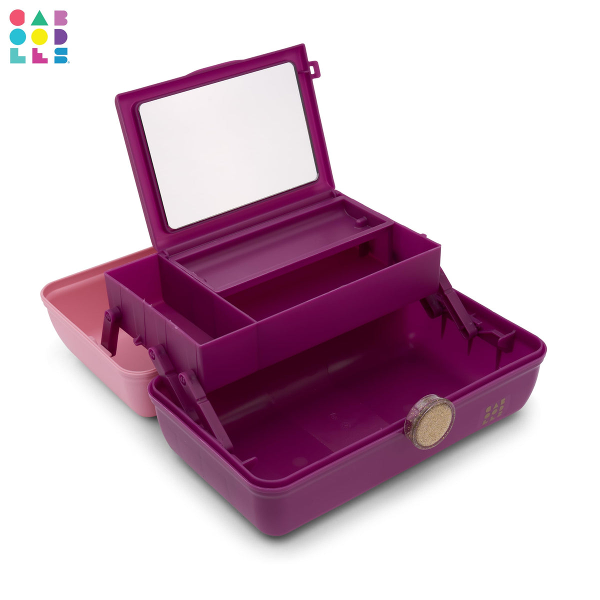 Caboodles On-The-Go Girl Makeup Box with built-in mirror and secure latch