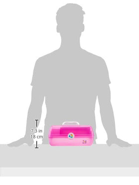 Caboodles On-The-Go Girl Makeup Box with built-in mirror open