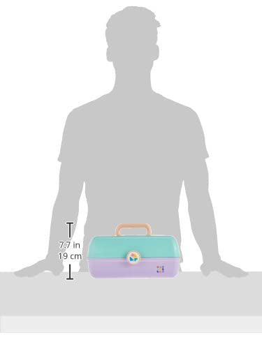 Caboodles On-The-Go Girl Makeup Box with built-in mirror open