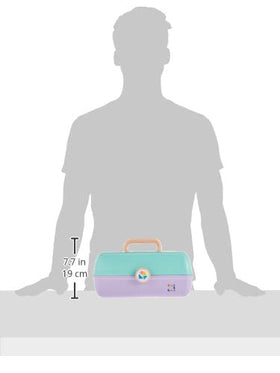 Caboodles On-The-Go Girl Makeup Box with built-in mirror open