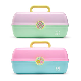 Caboodles On-The-Go Girl Makeup Storage Box in pink and light blue
