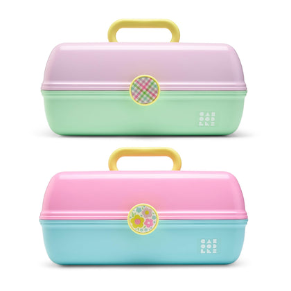 Caboodles On-The-Go Girl Makeup Storage Box in pink and light blue