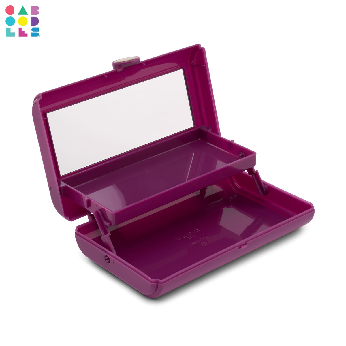Caboodles Take-It Tote lifestyle scene with makeup products
