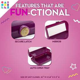 Caboodles Take-It Tote open view showing mirror and compartments