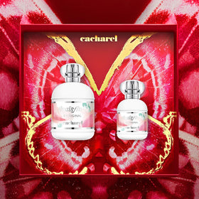 Cacharel Anaïs Anaïs Eau de Toilette 100ml bottle with floral background