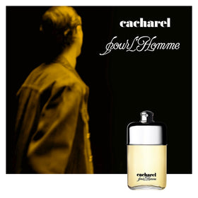 Cacharel Pour L'Homme Eau de Toilette 100ml bottle on a table