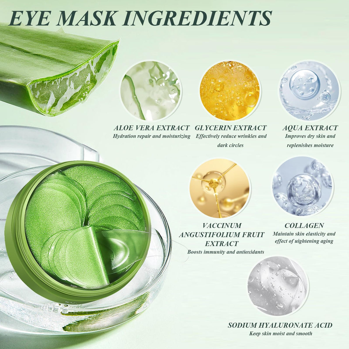Caewous Aloe Vera Under Eye Patches texture detail