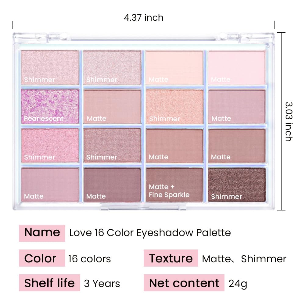 CAKAILA eyeshadow palette with a variety of coordinated colours