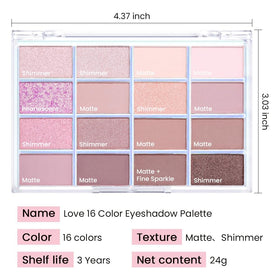 CAKAILA eyeshadow palette with a variety of coordinated colours