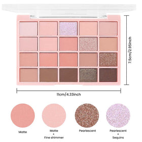 CAKAILA palette showcasing matte and shimmer finishes