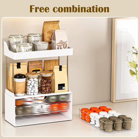 caktraie 3-Drawer Acrylic Makeup Organizer in bathroom setting