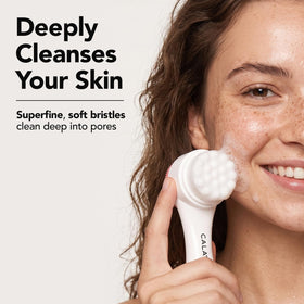 Cala Facial Cleansing Brush showing soft bristles