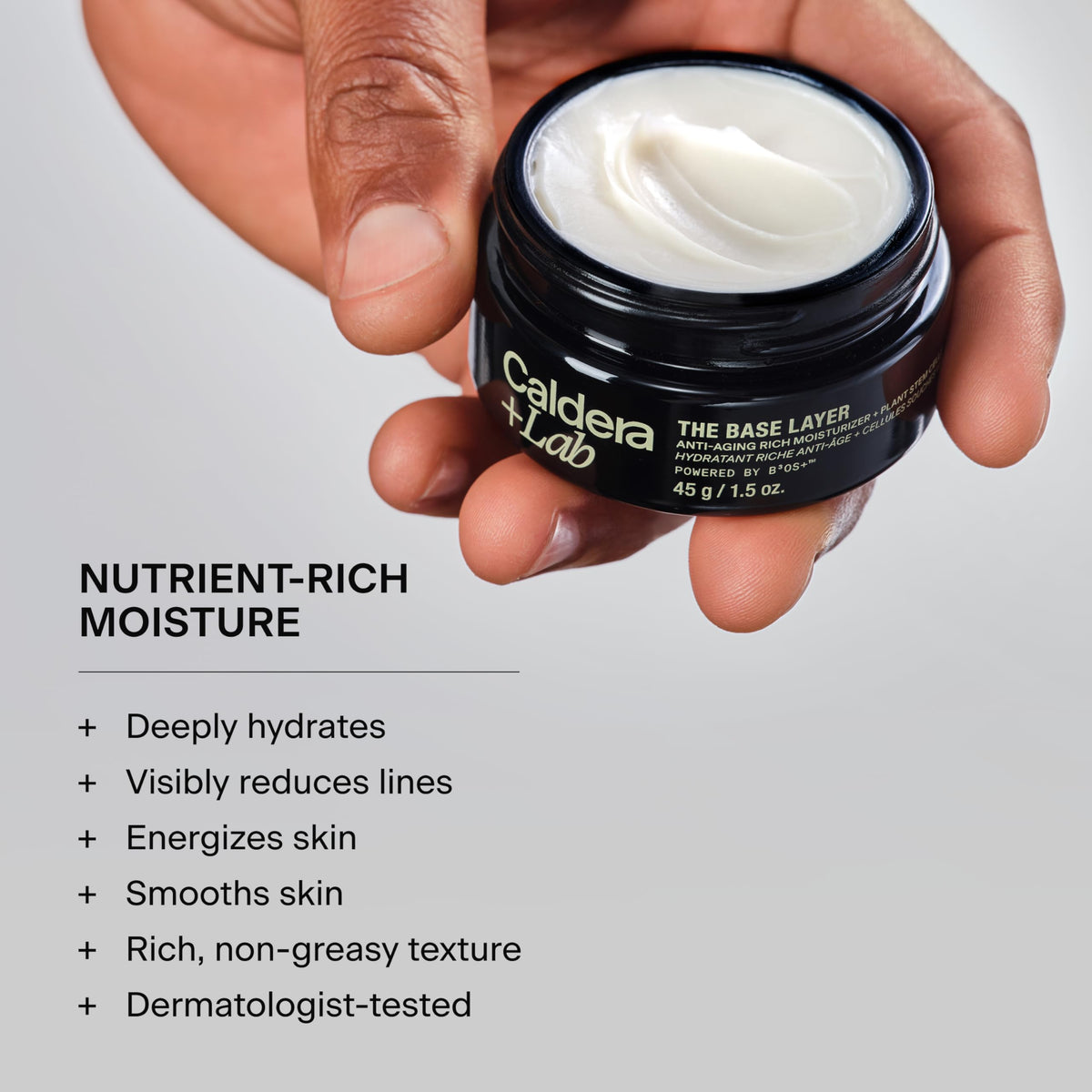 Caldera + Lab The Base Layer facial cream packaging