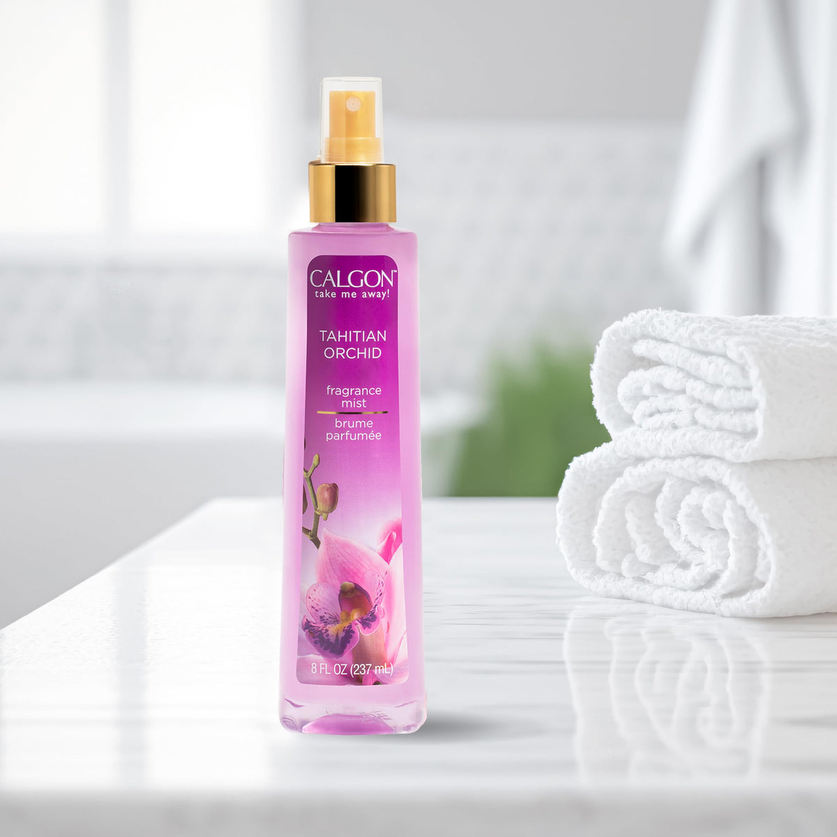 Calgon Tahitian Orchid Body Mist packaging details