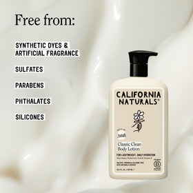 California Naturals Classic Clean Body Lotion texture close-up