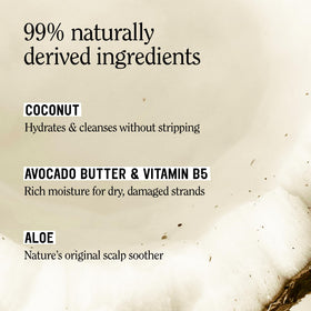 California Naturals Classic Clean Toasted Coconut Conditioner with coconut background