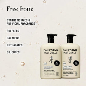 California Naturals Classic Clean Toasted Coconut Shampoo and Conditioner set side view