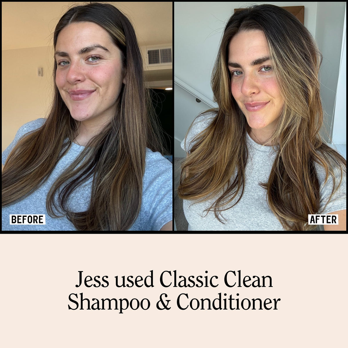 California Naturals Classic Clean Toasted Coconut Shampoo and Conditioner set on a bathroom shelf