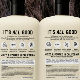 California Naturals Classic Clean Vanilla Bloom Conditioner applied to hair