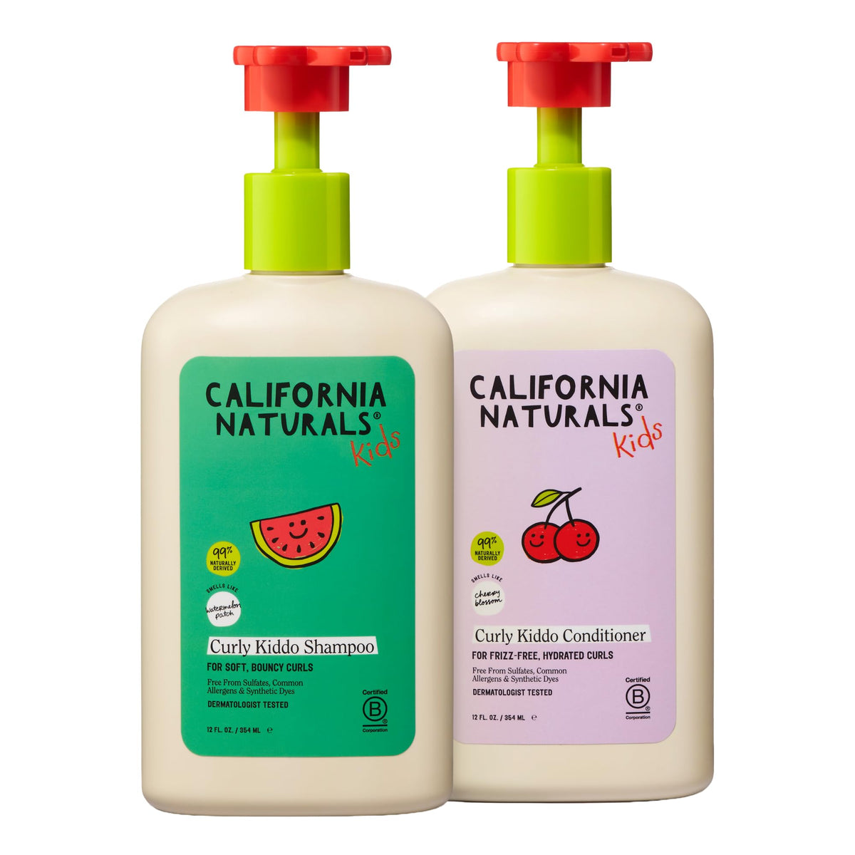 California Naturals Curly Kiddo Shampoo & Conditioner Set front view