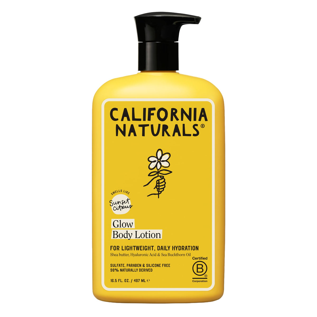California Naturals Glow Body Lotion 16.5 oz front view