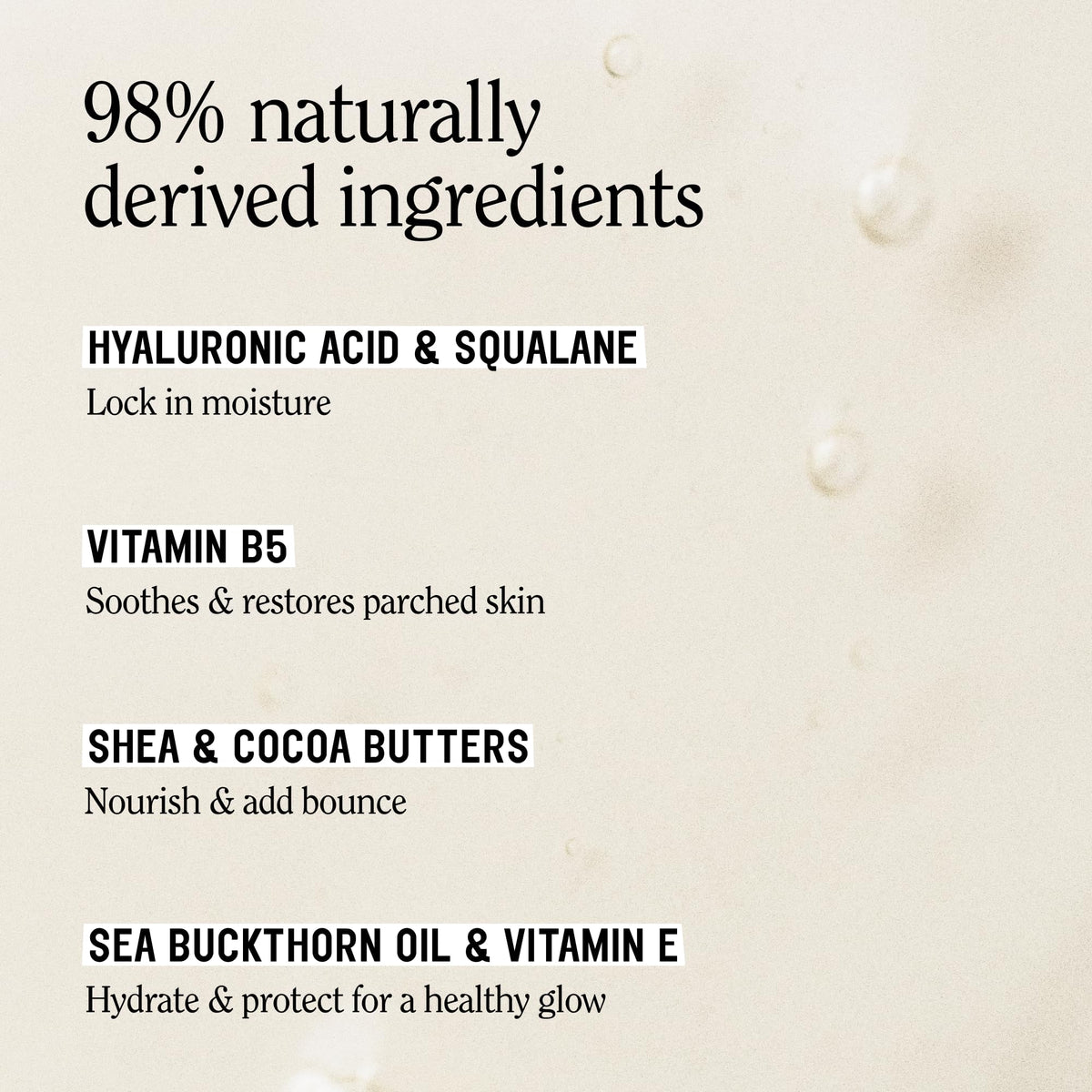 California Naturals Glow Body Lotion ingredients list
