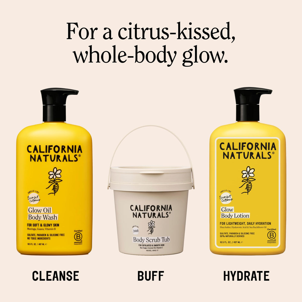 California Naturals Glow Body Lotion lifestyle scene