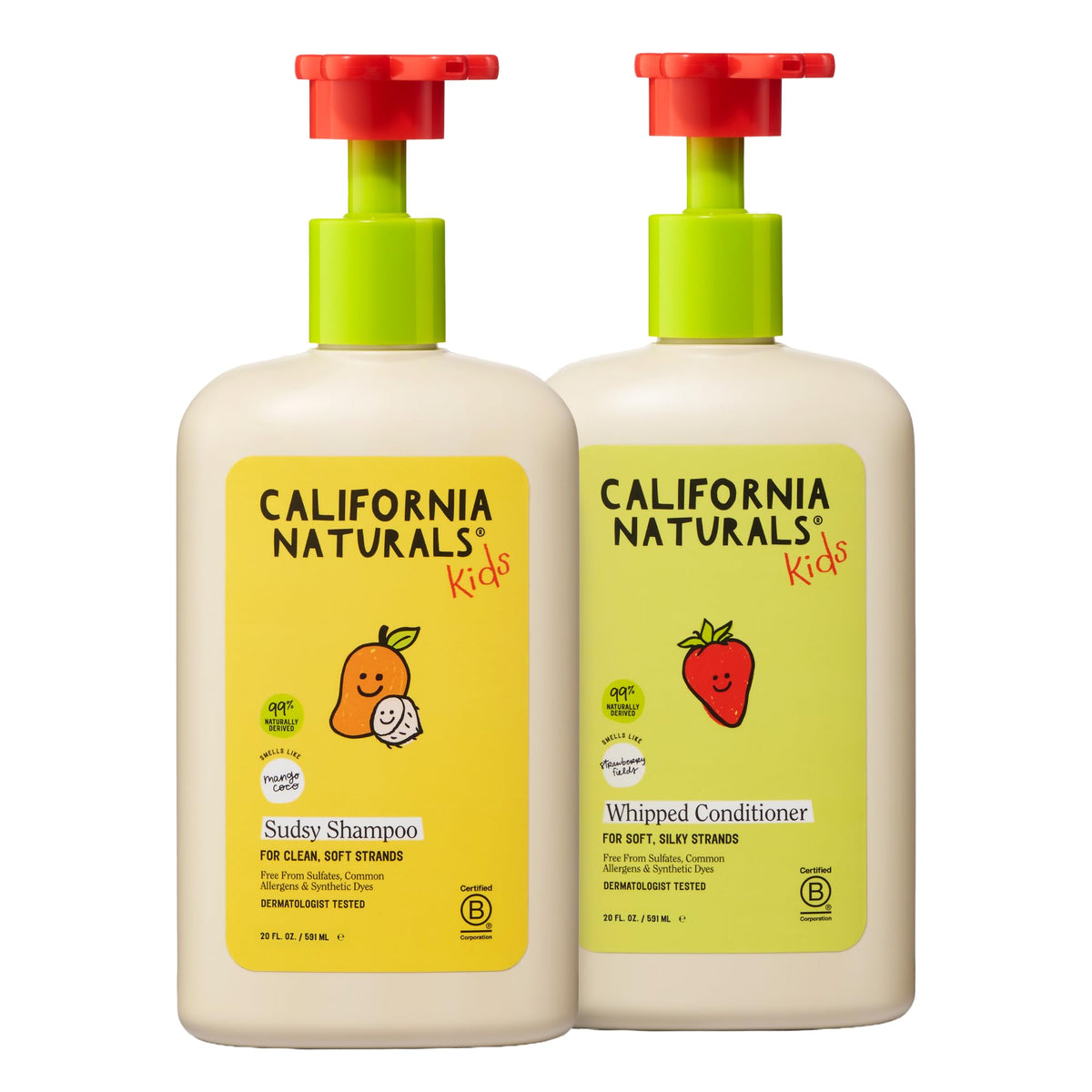 California Naturals Kids Shampoo and Conditioner Set 12 oz front view