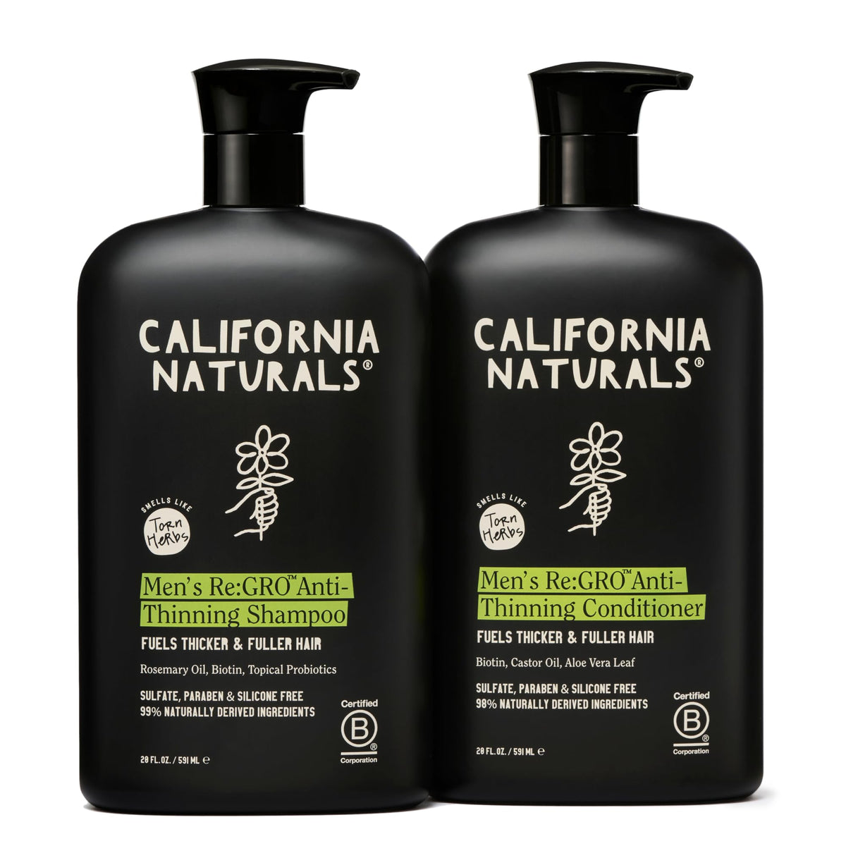 California Naturals Re:GRO Anti-Thinning Shampoo 20 oz front view