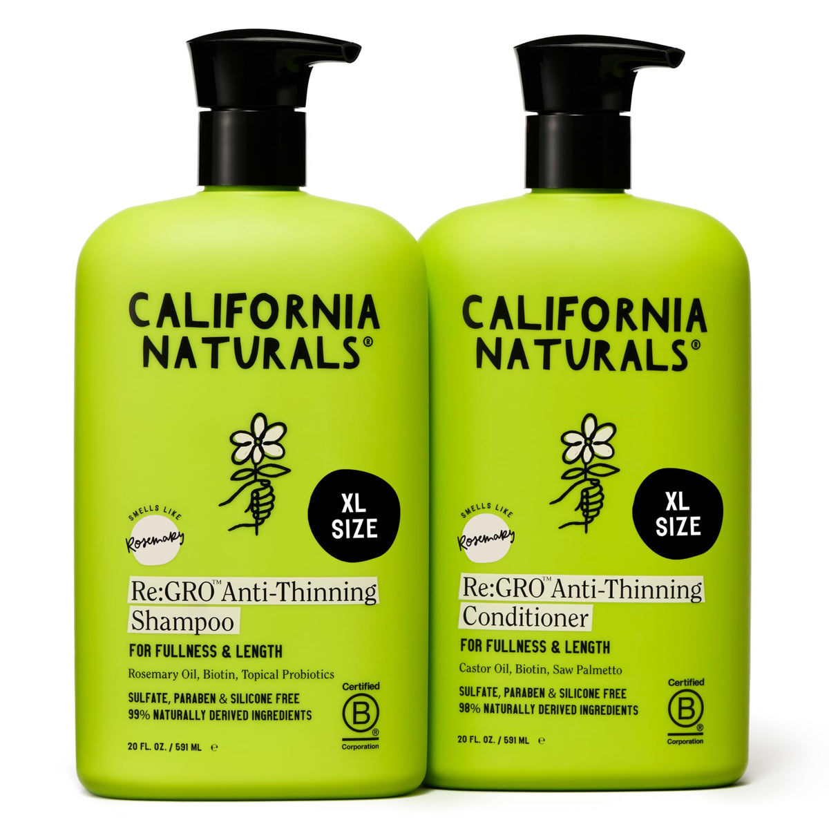 California Naturals Re:GRO Anti-Thinning Shampoo front view 20 fl oz