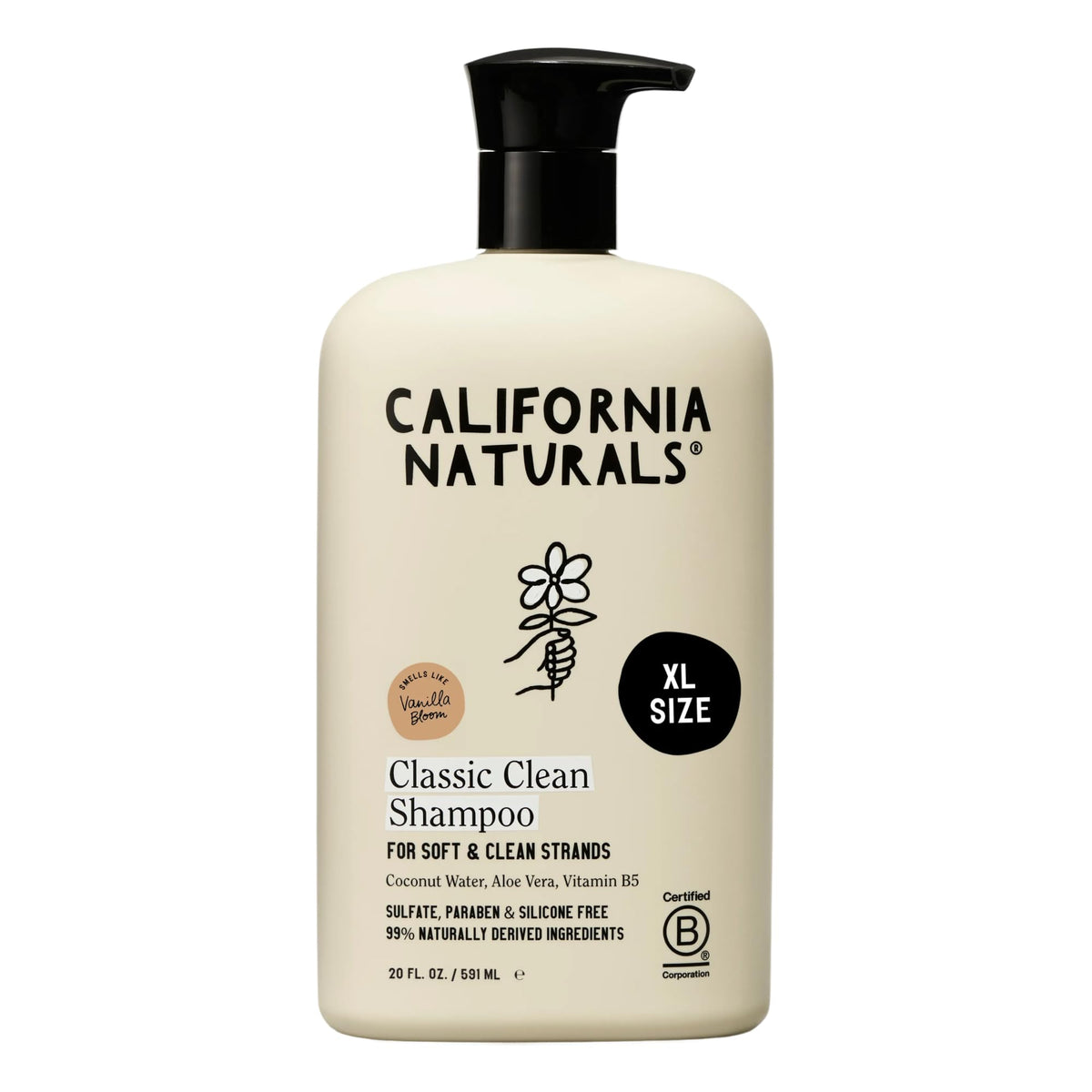 California Naturals Vanilla Bloom Shampoo 20 fl oz front view