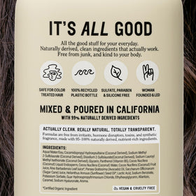 California Naturals Vanilla Bloom Shampoo back view with label