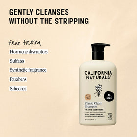 California Naturals Vanilla Bloom Shampoo displayed with flowers
