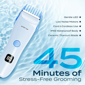 CALMING CLIPPER Step-UP Clipper in use during a child's haircut