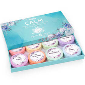 CalmNFiz Shower Steamers Aromatherapy Set 8 Pack in Green Box