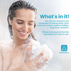 CalmNFiz Shower Steamers Aromatherapy Set with various scents