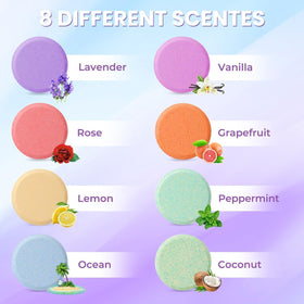 CalmNFiz Shower Steamers Coconut scent tablet close-up