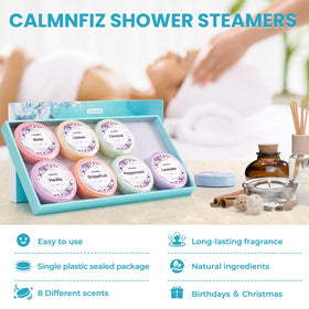 CalmNFiz Shower Steamers in beautifully designed gift box