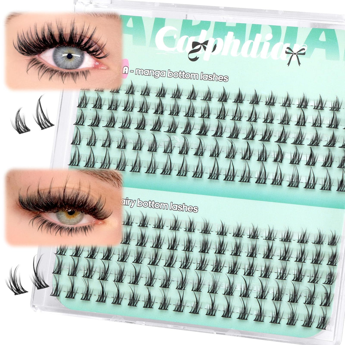 calphdiar Bottom Lash Clusters 5-8mm front view