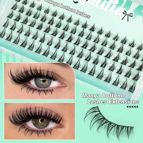 calphdiar Bottom Lash Clusters manga style close-up