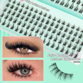 calphdiar Bottom Lash Clusters natural style close-up
