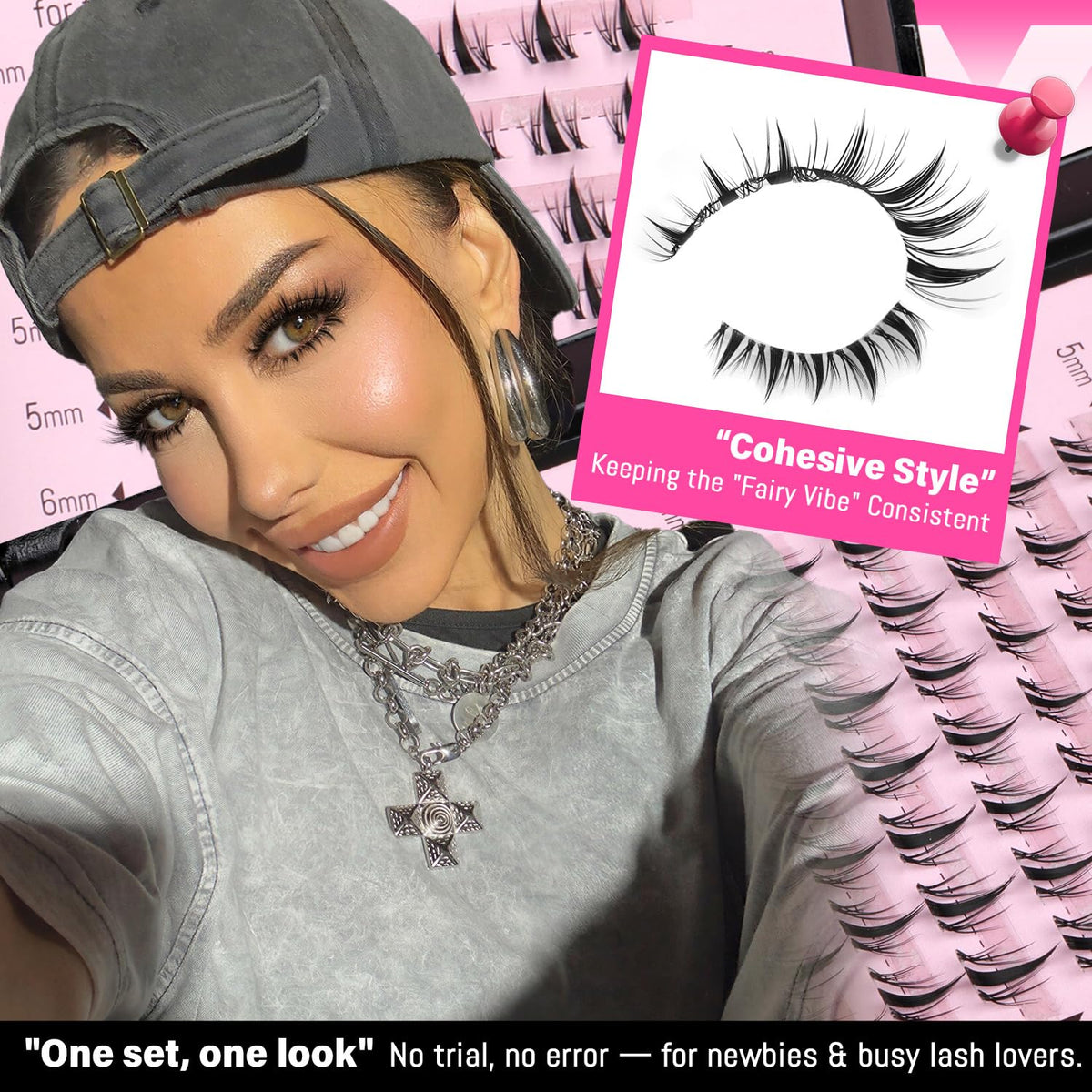 calphdiar Bottom Lash Clusters with applicator
