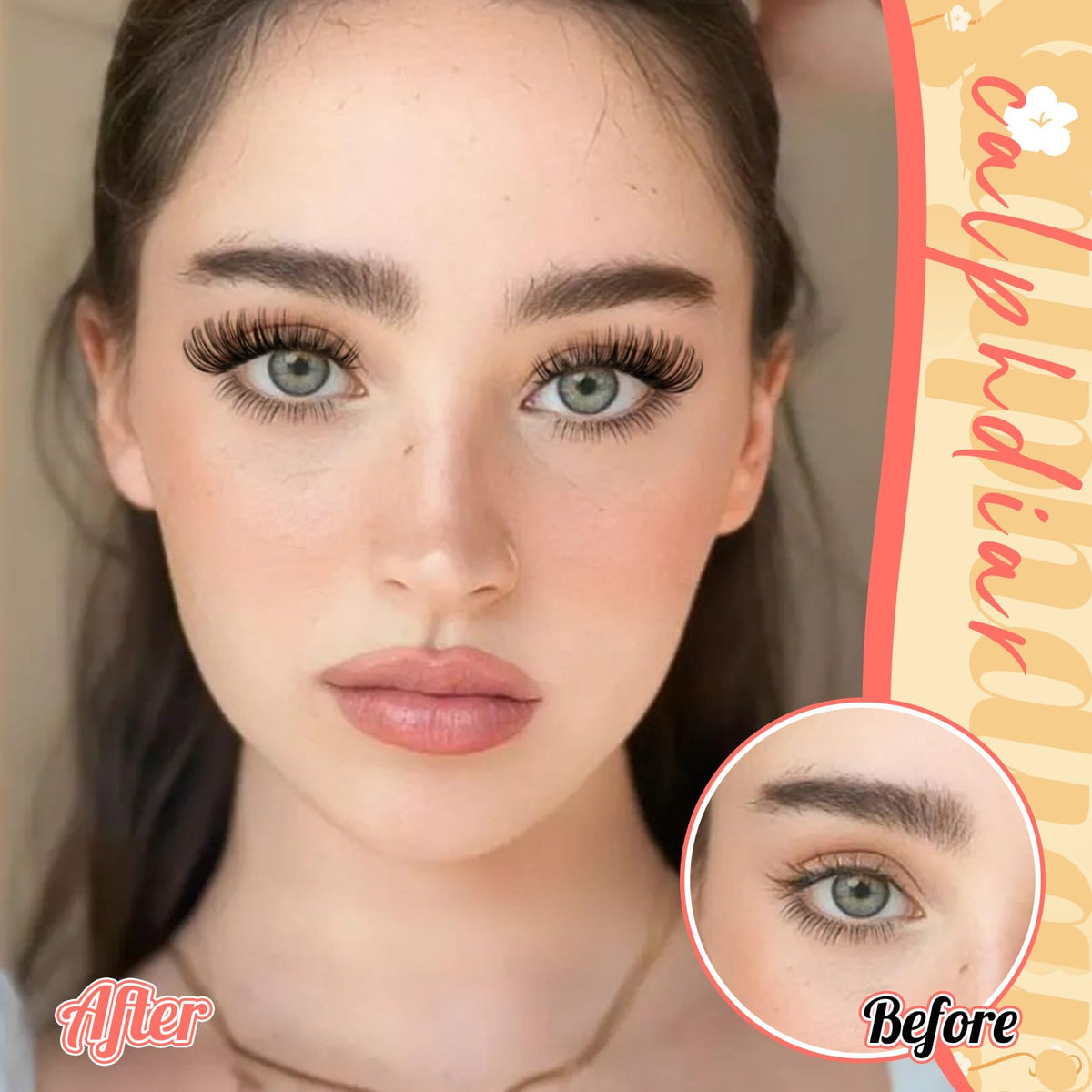 calphdiar Cat Eye Lash Clusters detailed view of texture