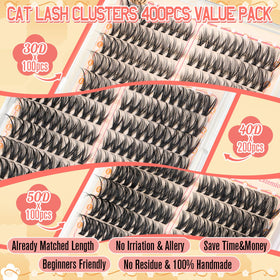 calphdiar Cat Eye Lash Clusters side view