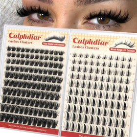 calphdiar Lash Clusters 220PCS pack front view