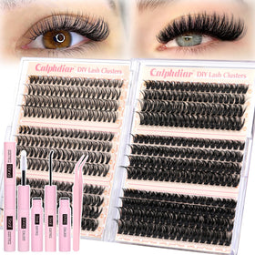 calphdiar Lash Clusters Kit front view with 474pcs individual lashes