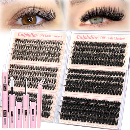calphdiar Lash Clusters Kit front view with 474pcs individual lashes